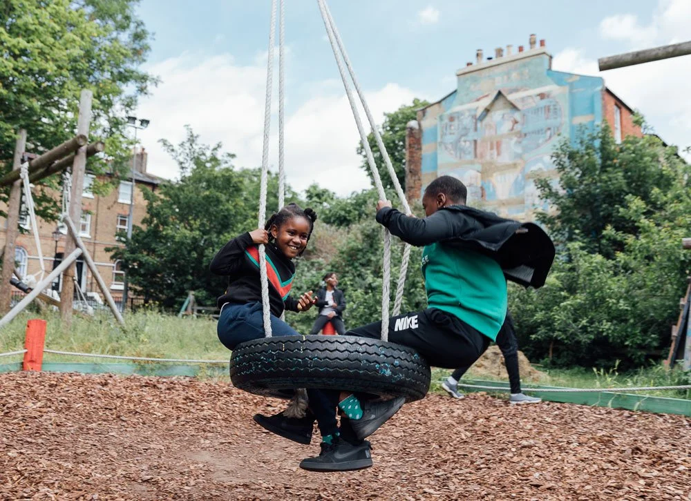 adventure playground children playing