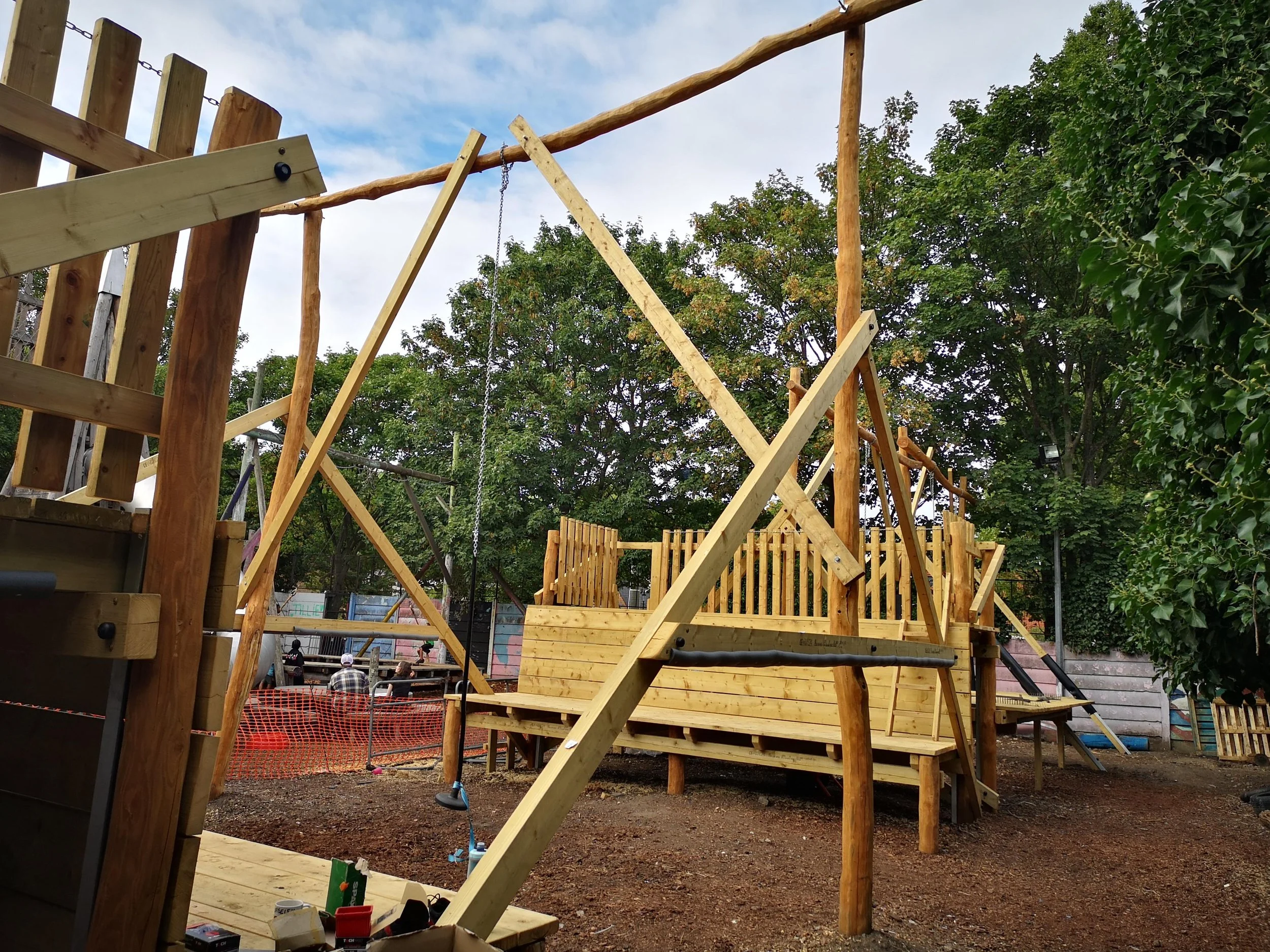 Playground design, adventure playground