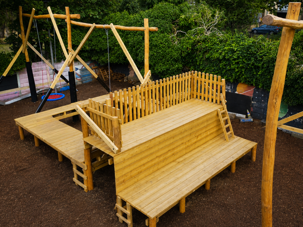 adventure playground zipline platform