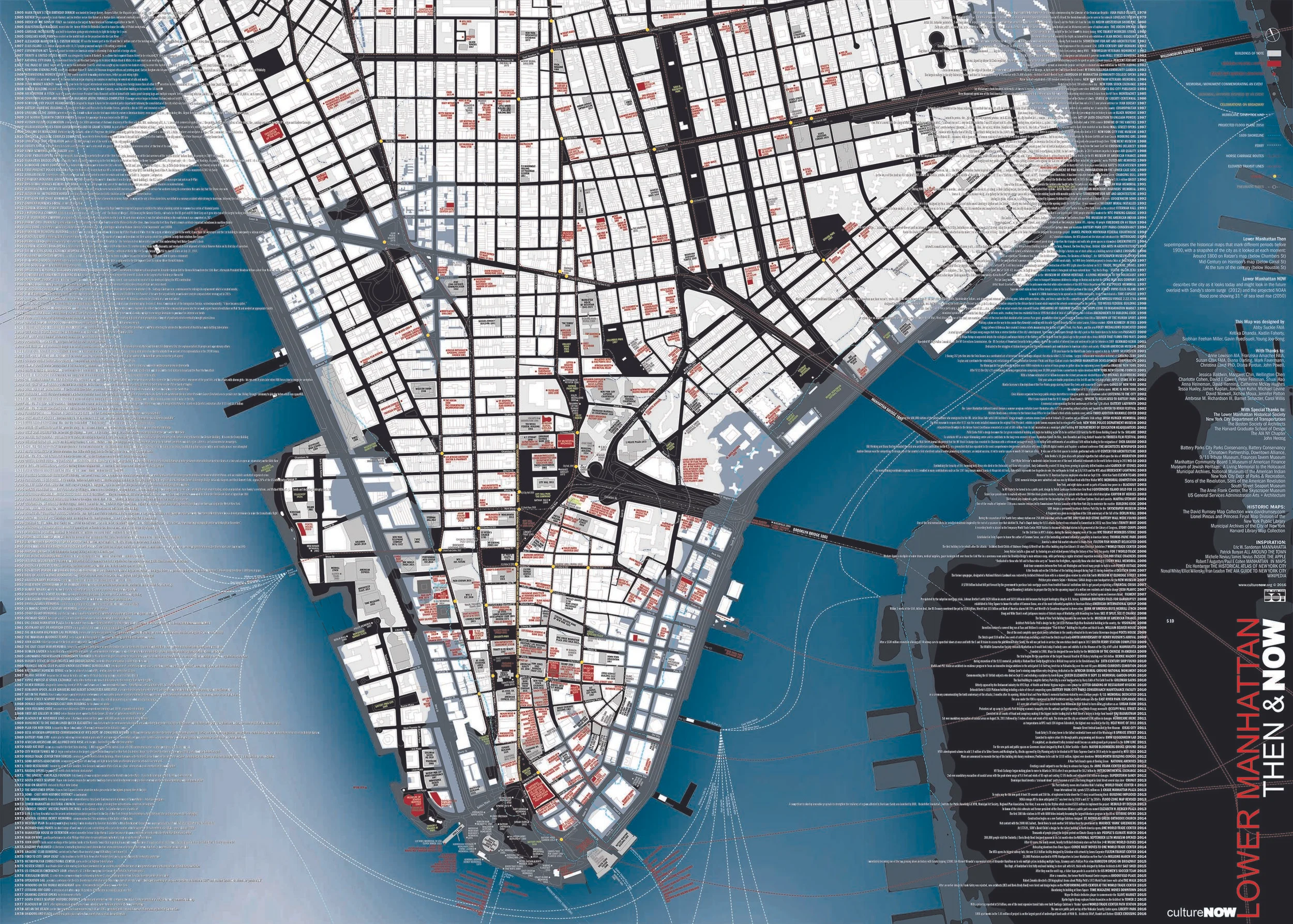 Map Of Downtown Manhattan Lower Manhattan Then And Now Map — Kd