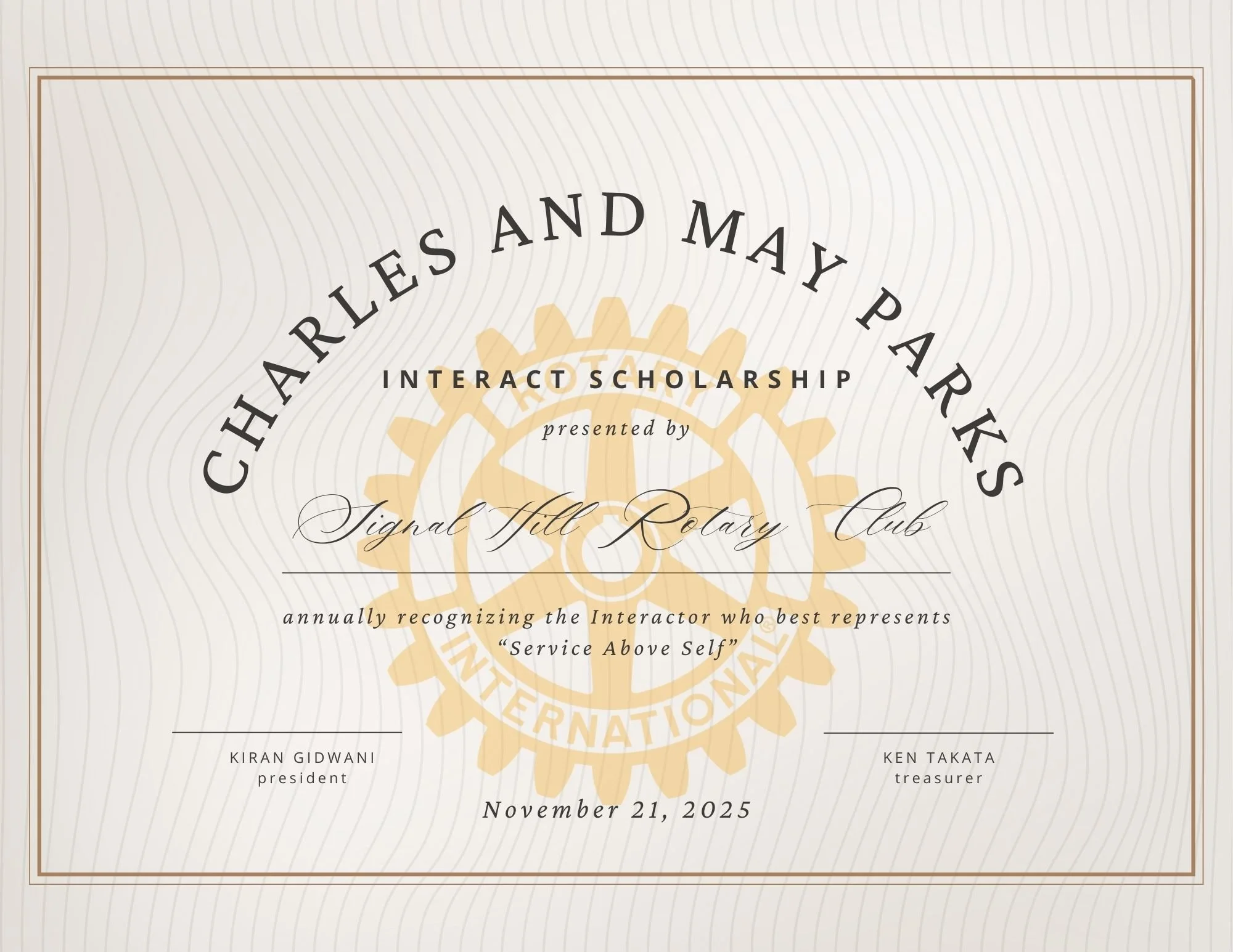 Charles and May Parks Interact Scholarship.jpg