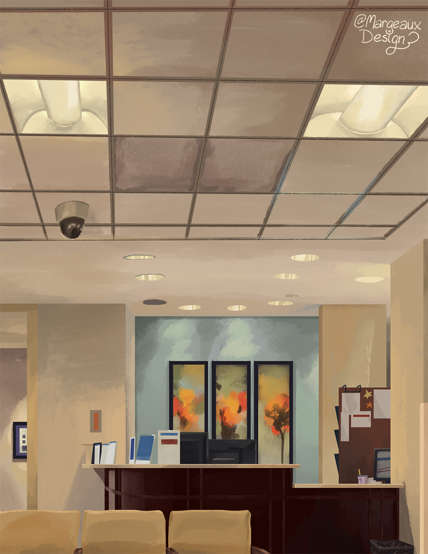 Painting Study - The Ophthalmologist Waiting Room