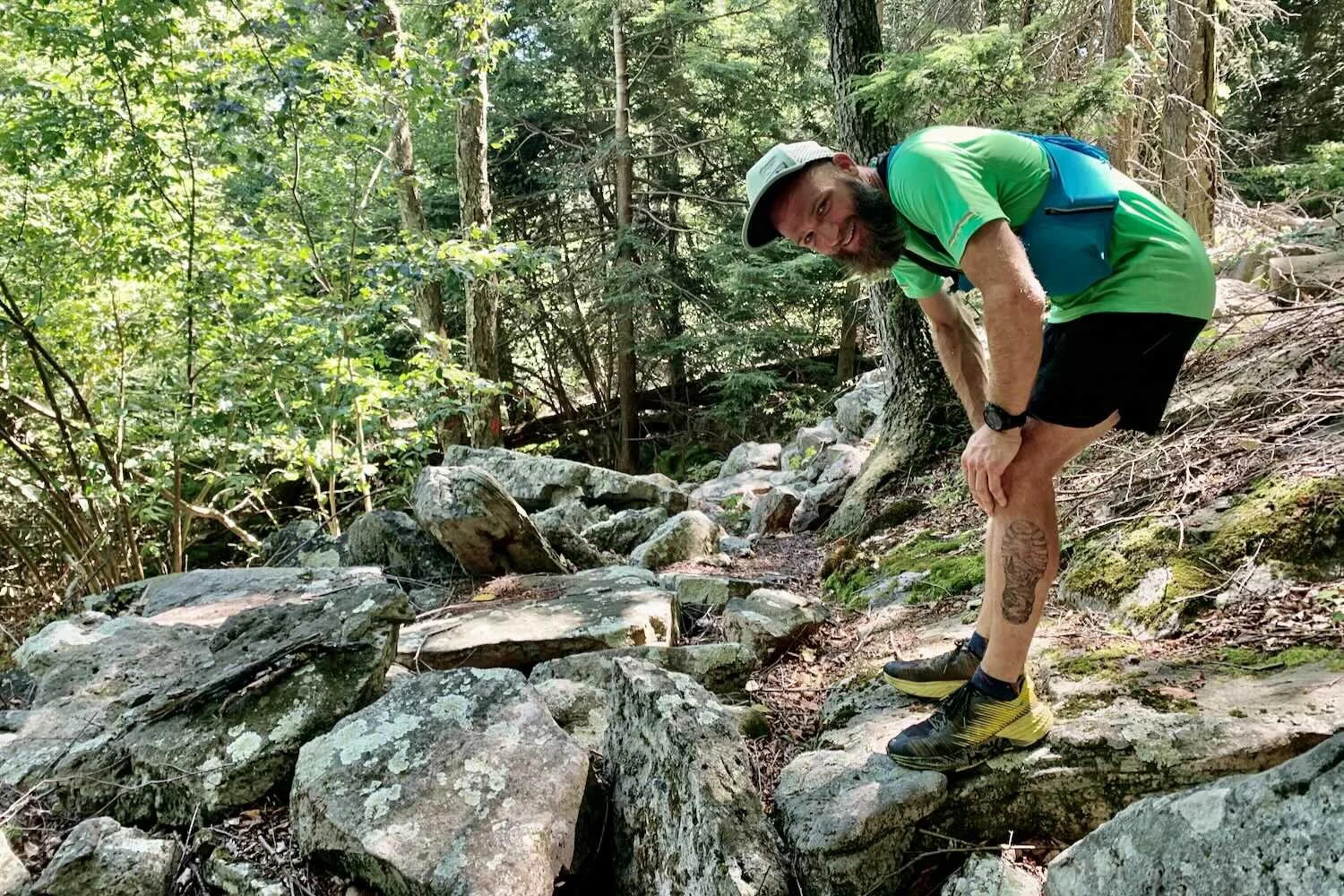 Long Mountain, just east of Rt. 322, 30+ miles into the day’s run, over 80F and full sun (this is one of the smooth spots)