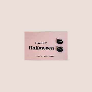 Black Cat Earrings