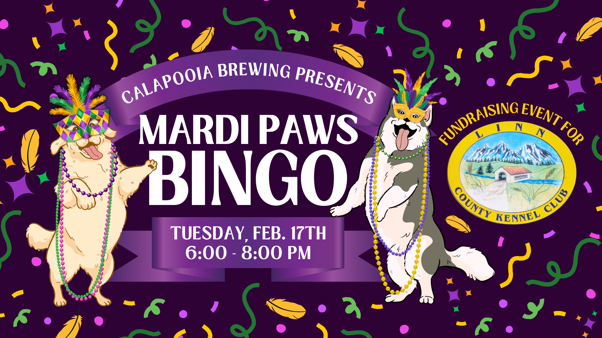 Mardi Paws Bingo