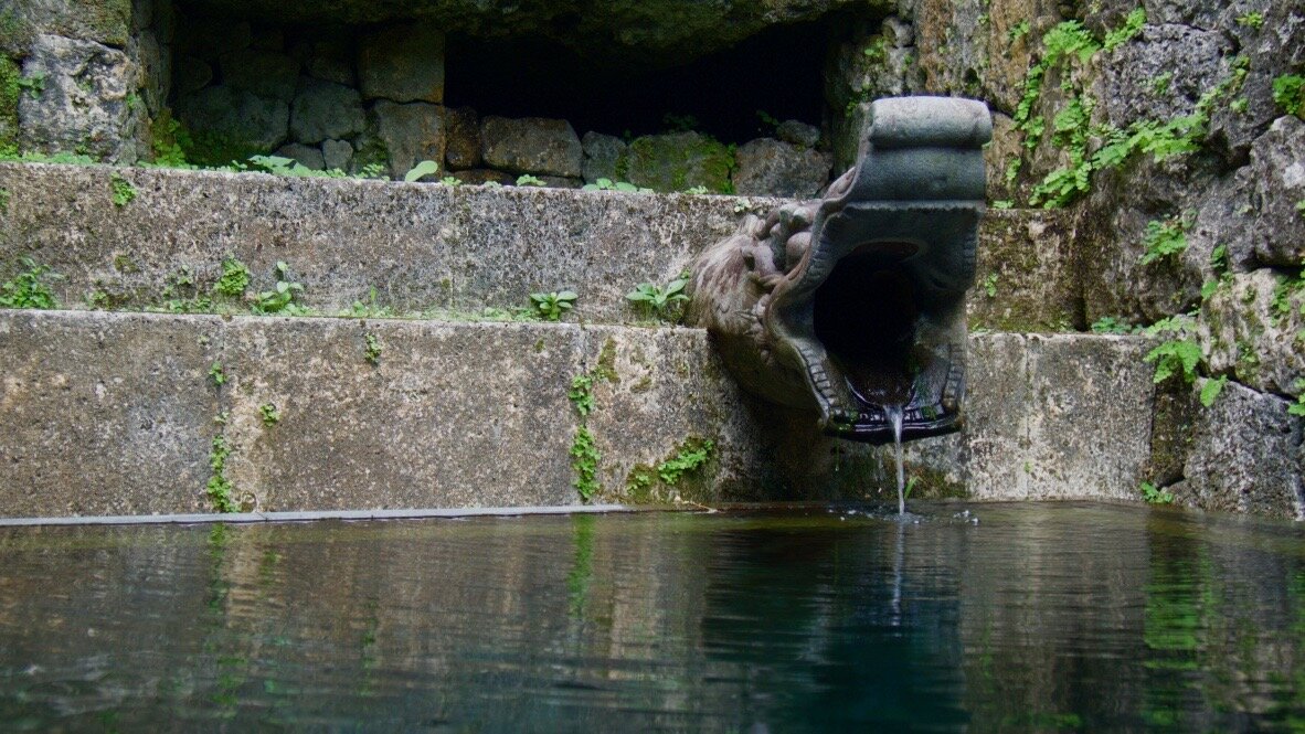 The original well water source used in Awamori. Located at Shuri castle.