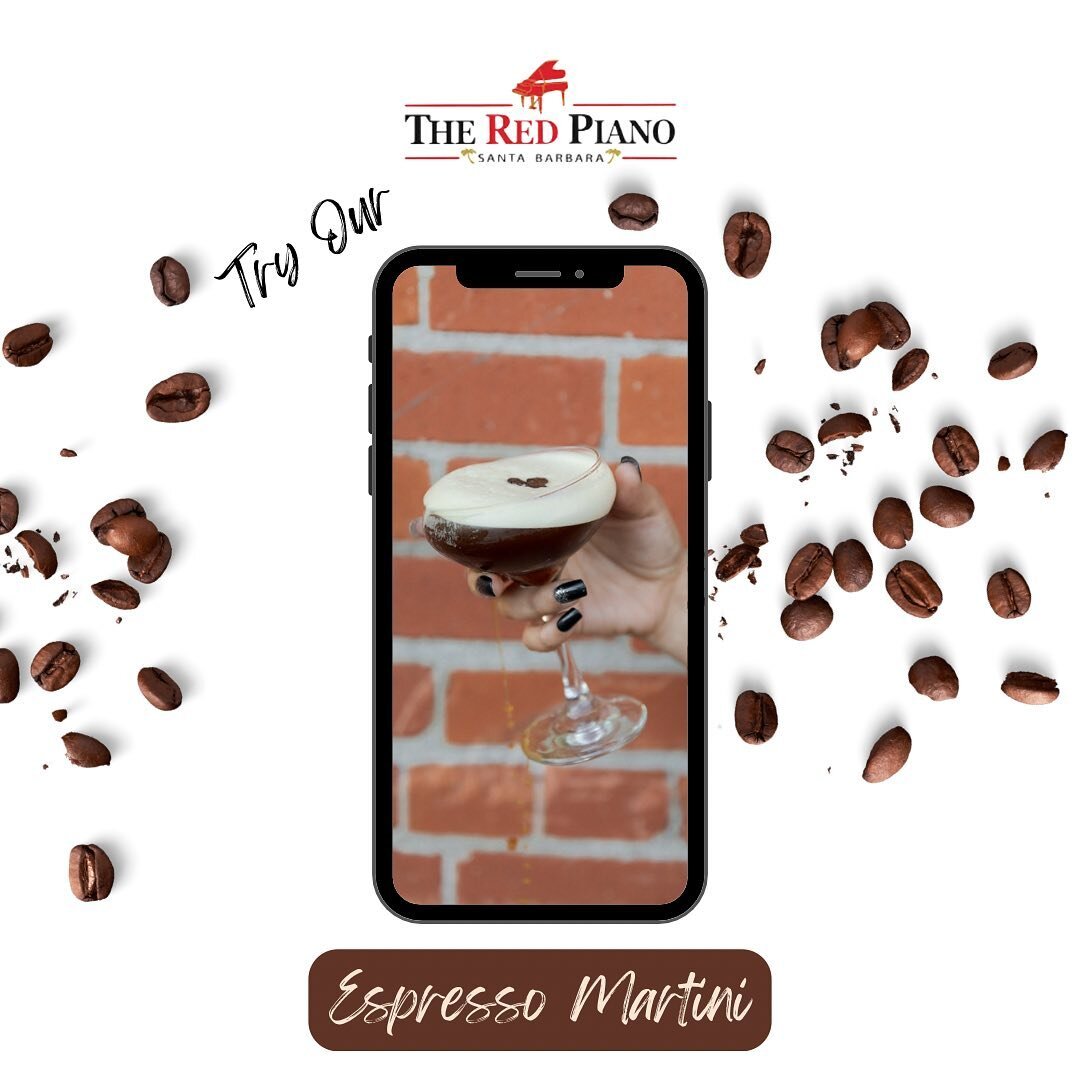 *Psst! Still planning on dropping by @theredpianosb this evening?!

GREAT! It&rsquo;s the perfect time to try our &lsquo;Espresso Martini&rsquo; ☕️🍸

She&rsquo;s smooth and intentional with just enough warmth to make your night!

Don&rsquo;t go anot