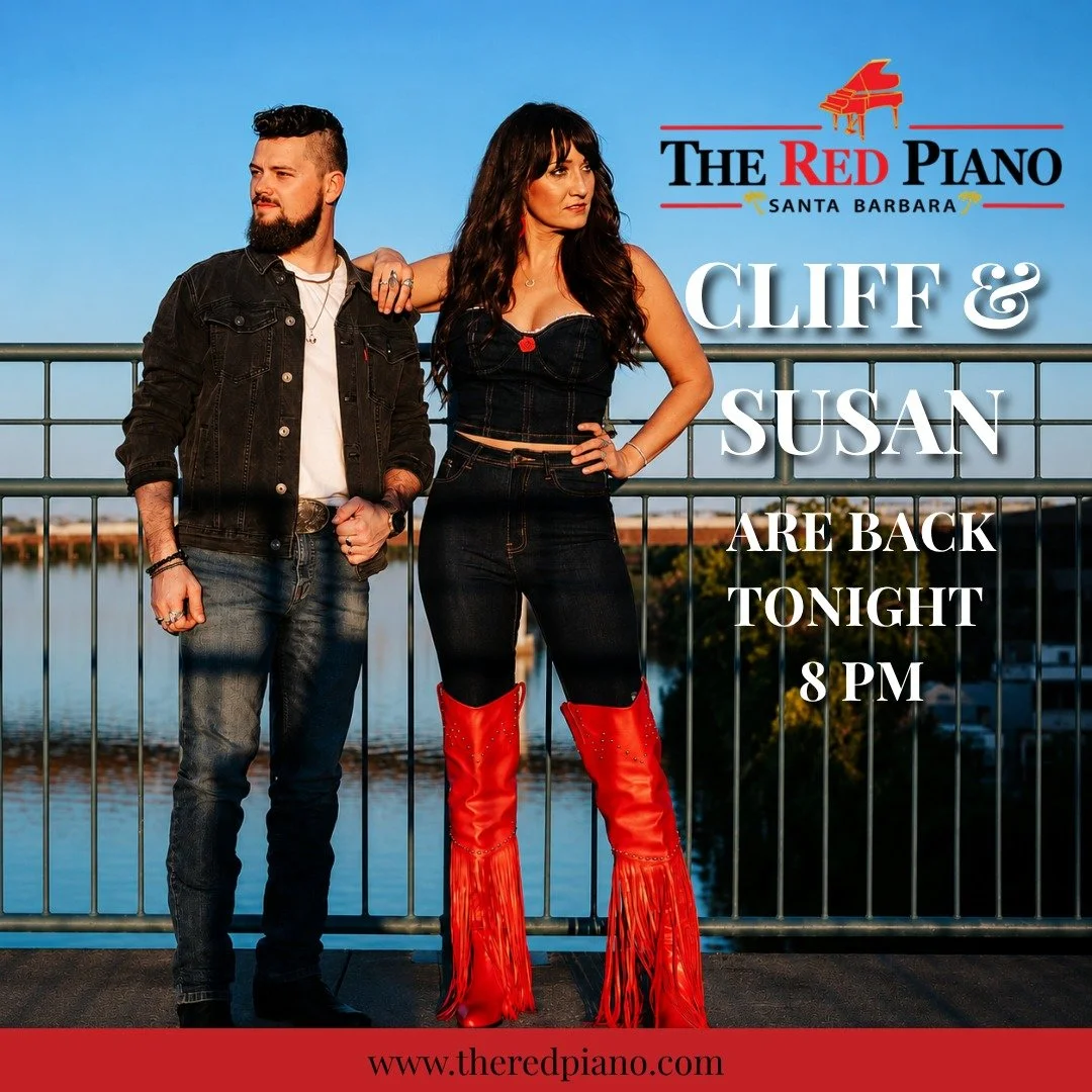 The wait is over and The Red Piano is buzzing 🎹🔥 CLIFF &amp; SUSAN ARE BACK! 🙋✨

🎶 Tonight On Stage
🎹 5:00 PM &mdash; Jason Libs
🎹 8:00 PM &mdash; Cliff &amp; Susan

👉 Grab the gang and pull up!
📍 The Red Piano

#TheRedPiano #CliffAndSusan #J