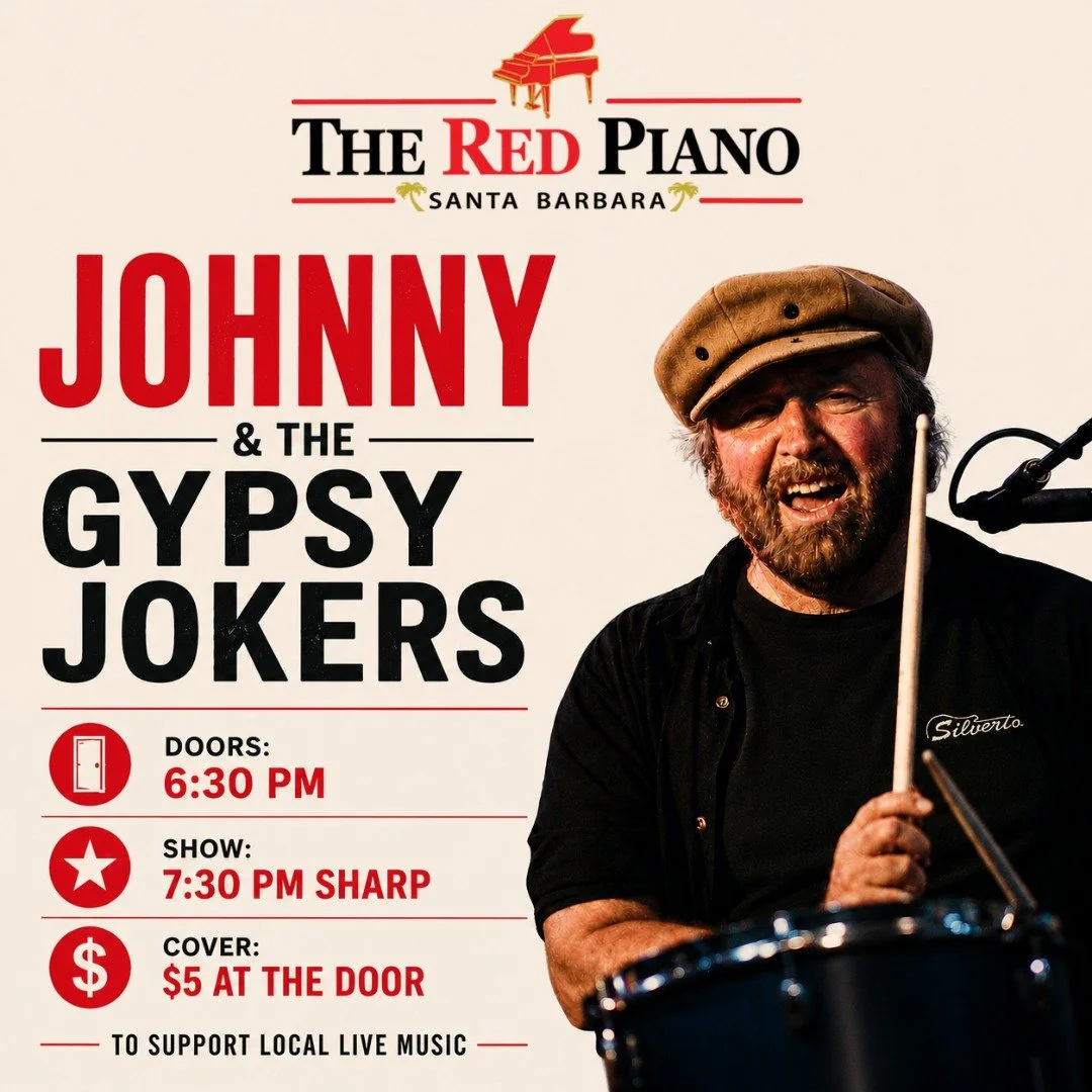 Church on Monday with Johnny &amp; The Gypsy Jokers hitting The Red Piano stage and it is going to be epic. 🕺💃✨

🚪 Doors: 6:30 PM
🎤 Show: 7:30 PM SHARP
🎟️ Cover: $5 at the door

👉 Tag your Monday night crew and make some plans.
📍 The Red Piano