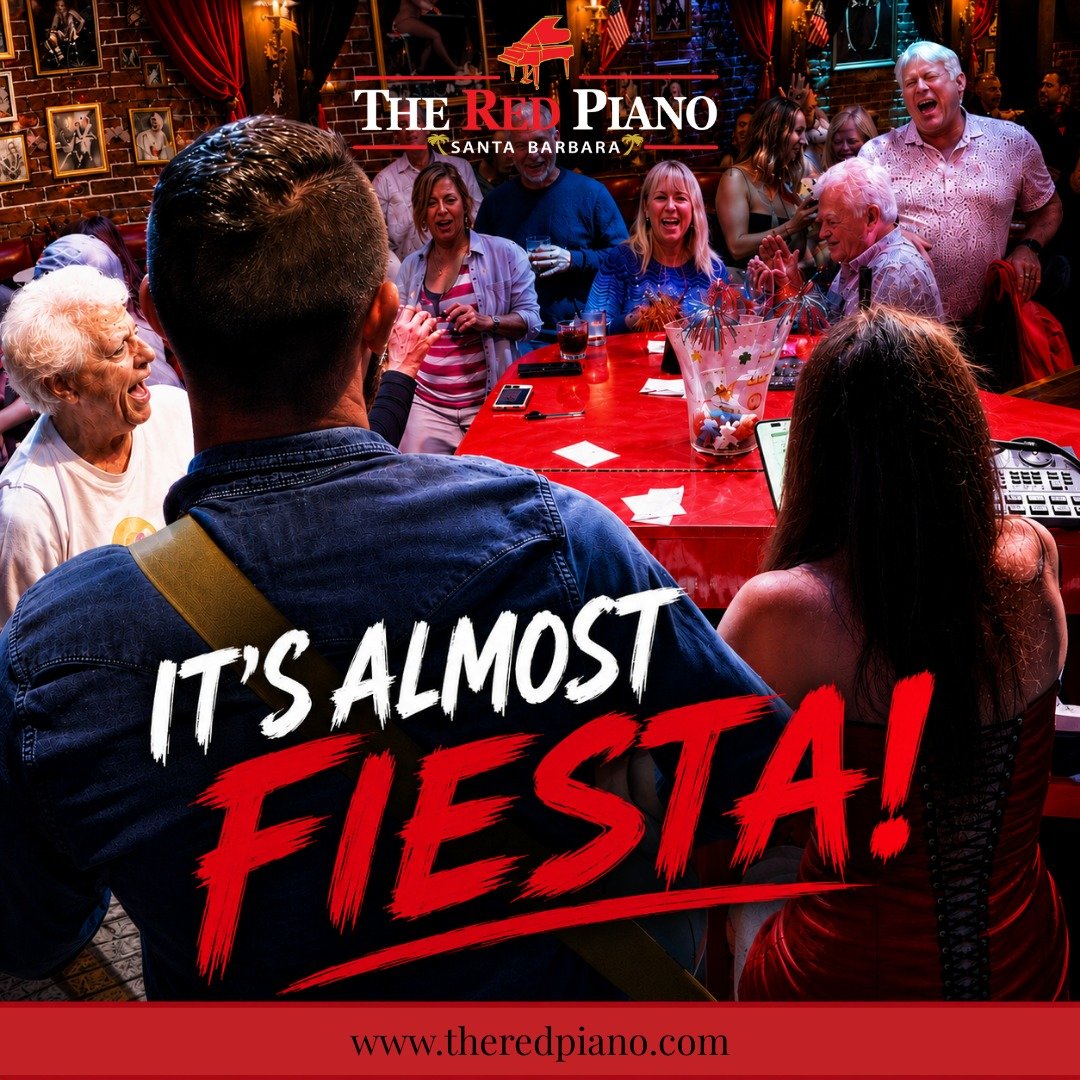Viva la Fiesta! 🥂🎉

August means it's party time in Santa Barbara - are you ready?

**Tonight's Performers:**
🎹 3:00 PM &mdash; Jim Rankin
🎤 6:00 PM &mdash; Jason Libs
🎹 9:00 PM &mdash; Cliff &amp; Susan

Kick off August with live music, great d