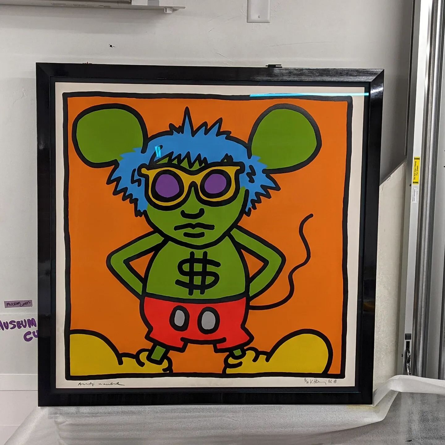 Just hanging out with Andy Mouse. Pretty cool. 
#andywarhol #keithharing #collaboaration 1986