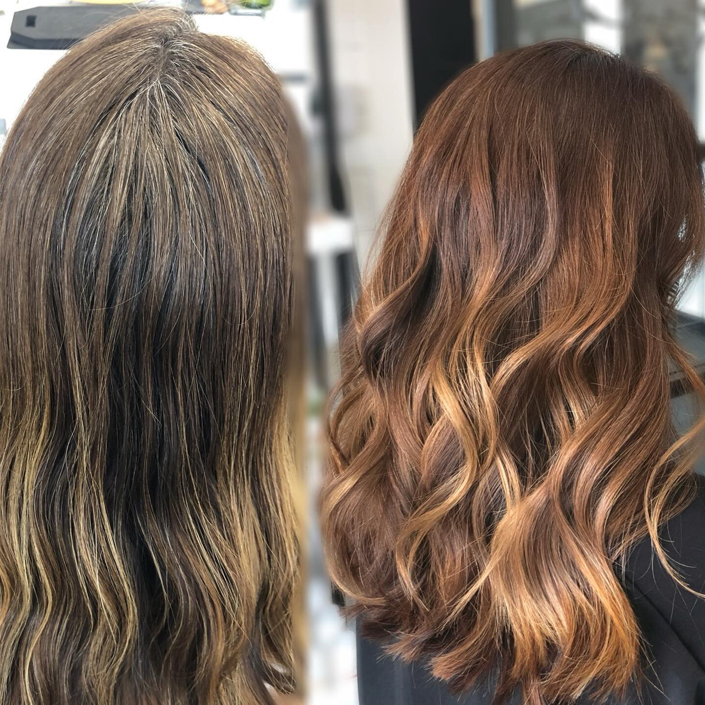 Is it too soon to say autumn glow? 🍁 💛
.
.
.
.
.
This before and after brought to you by @brooke_atblend 😍
.
.
.
.

.

.

#behindthechair #modersalon #americansalon #beautylaunchpad #bestofbalayage #mastersofbalayage #citiesbesthairartists #balaya