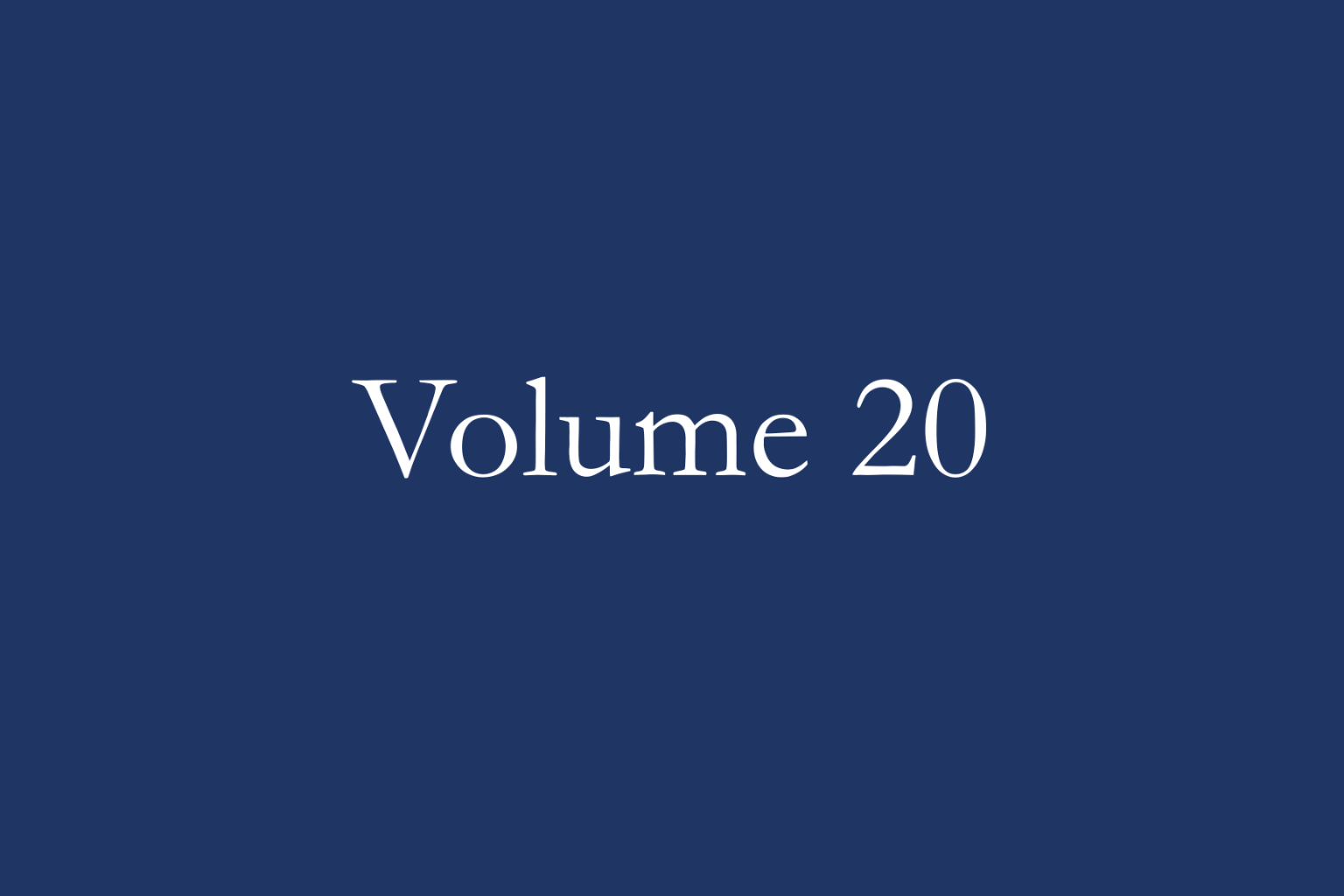 Volume 20