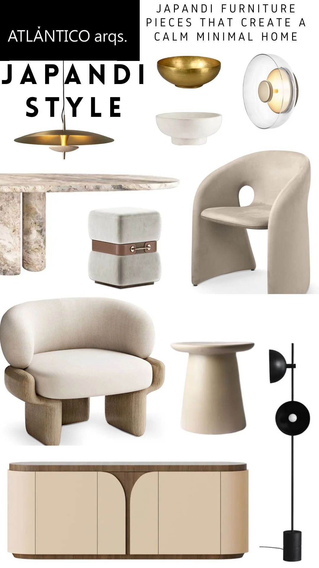 Soft Curves and Golden Glows – The Warmth of Japandi