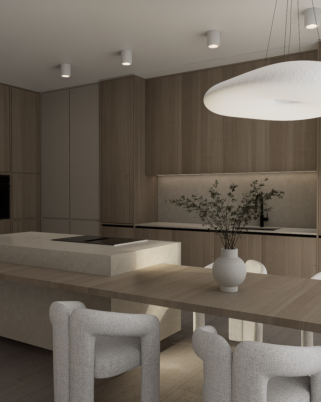 Quiet Luxury Kitchen: Where Silence Speaks Volumes | Project a+g, Avivia, Bosque Real, Mexico
