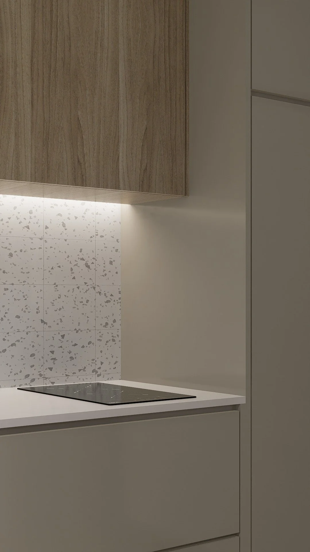 Natural Modern Kitchen Design with Warm Minimalist Aesthetics 