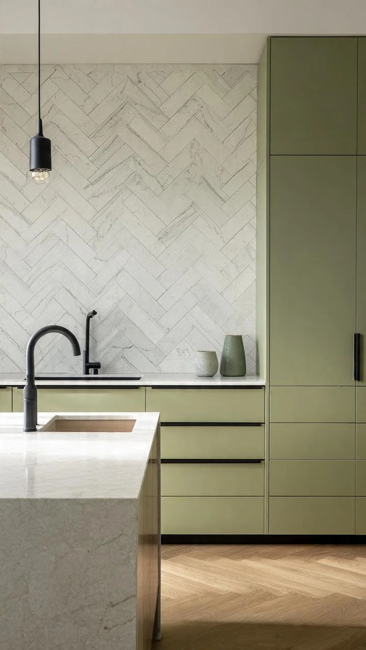Marble Chevron Tiles: The Most Elegant Zig Zag Trend for Modern Kitchens 2026