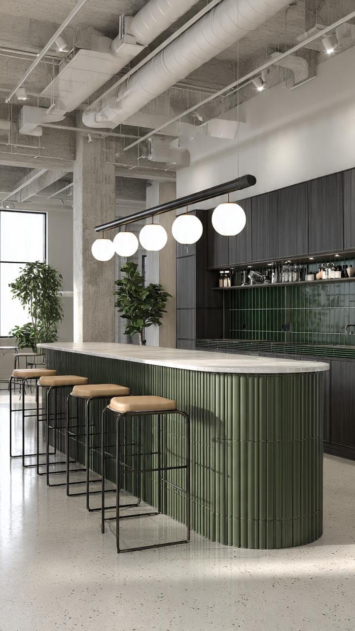Corporate Kitchens: Why Green Became the Color of Contemporary Design