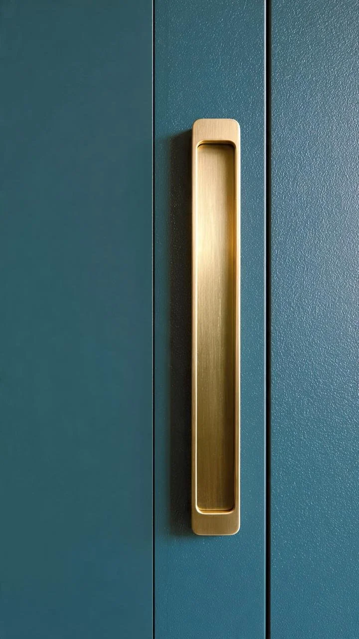 Golden Handles on Blue Cabinets: Inspiration and Trends