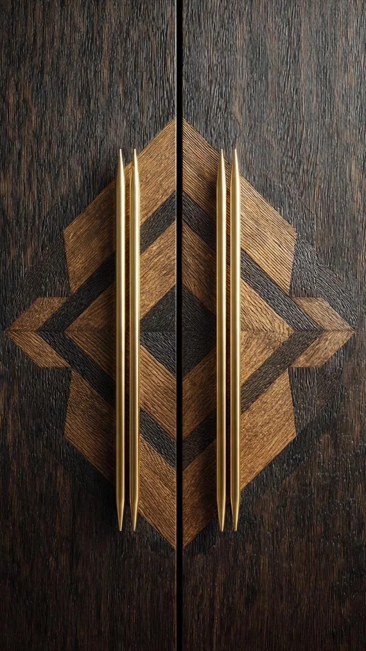 Diamond Patterns and Gold Hardware in High-End Design