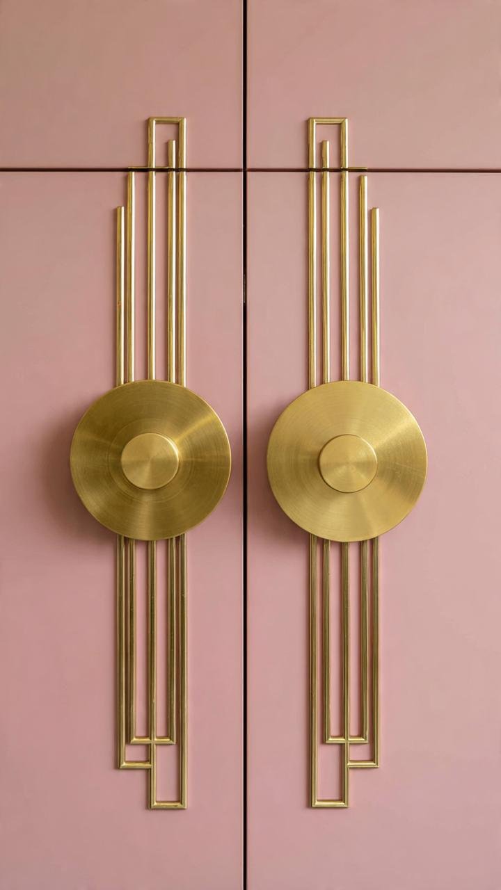 Blush Pink &amp; Brass: The Revival of Mid-Century Glamour in Custom Cabinetry.