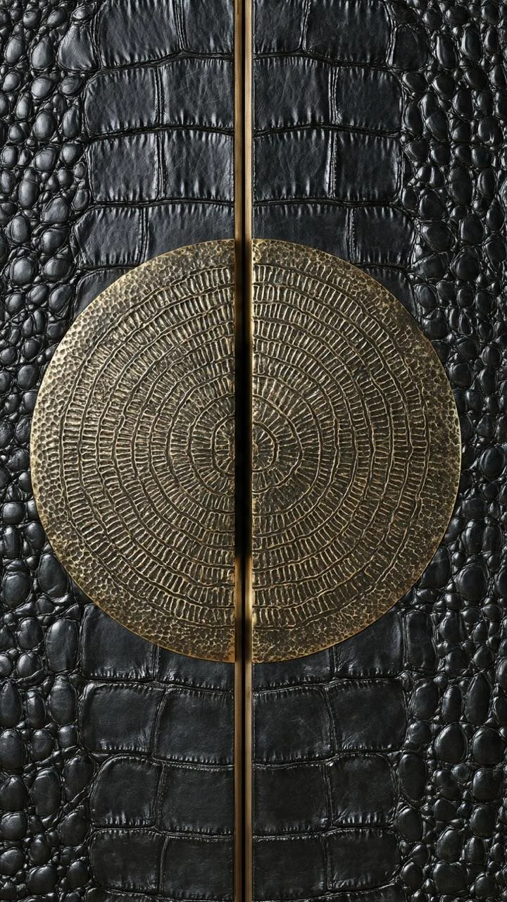 Exotic Reptilian Textures and Sculpted Bronze Hardware