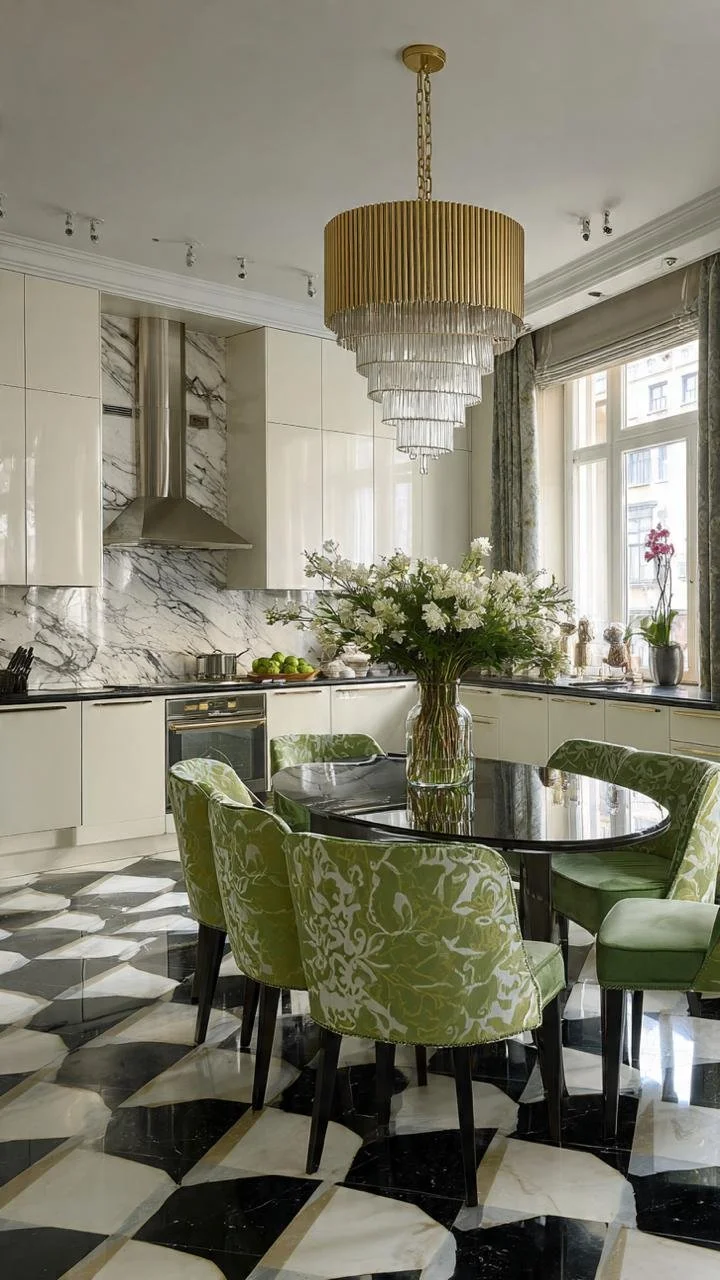 12 Glam Maximalist Kitchen Ideas with Modern Art Deco Vibes