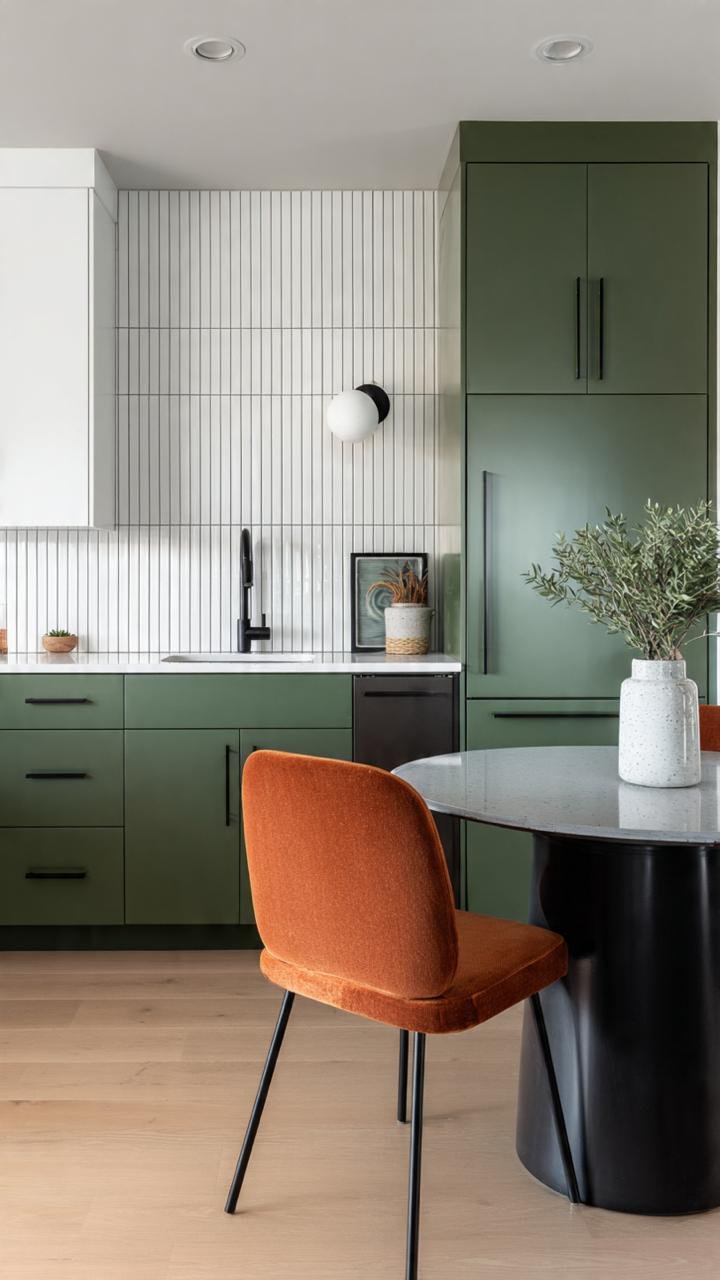 Contemporary Sage and White Minimalist