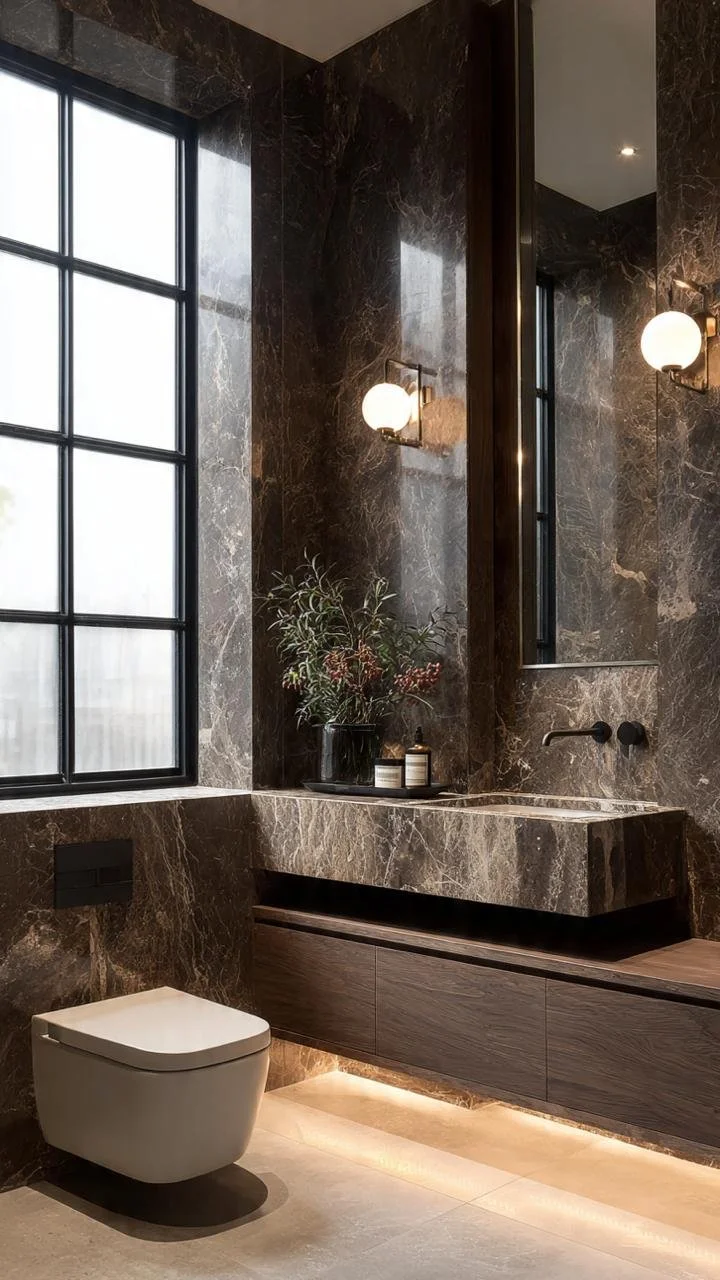 Tundra Grey Marble: 5 Ways to Design a Moody, Boutique Hotel-Style Bathroom