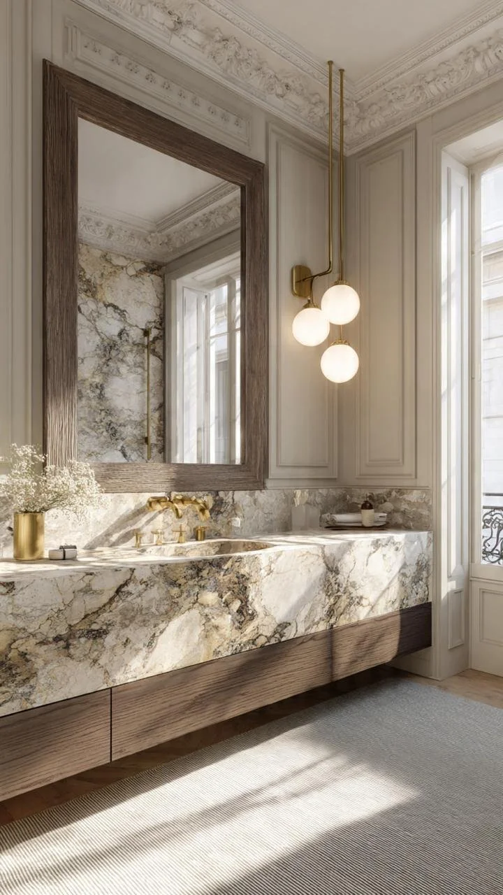Parisian Opulence: 5 Ways to Style Luxury Arabescato Marble in Classical Bathrooms