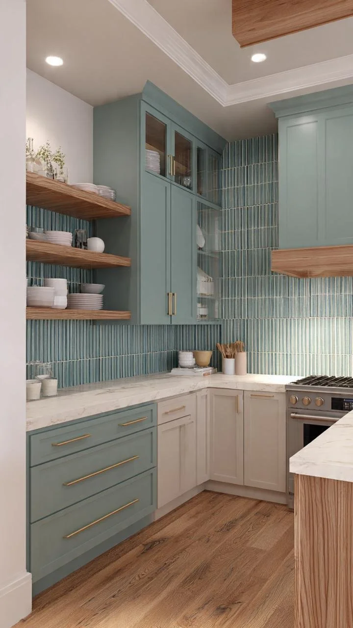 Coastal Serenity: 5 Ways to Style Soft Blue Backsplashes with Natural Wood