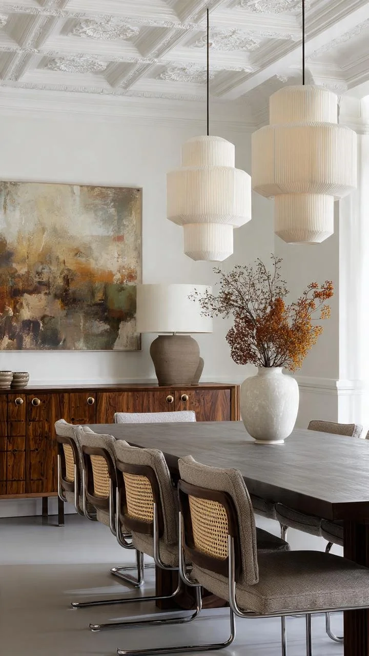Luxury Japandi Dining &amp; Retro Nordic Neoclassical Architecture