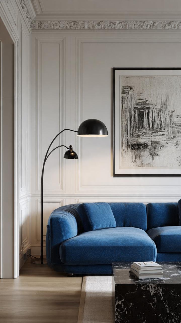 Luxury Parisian Contemporary &amp; Neoclassical Cobalt Blue Aesthetics