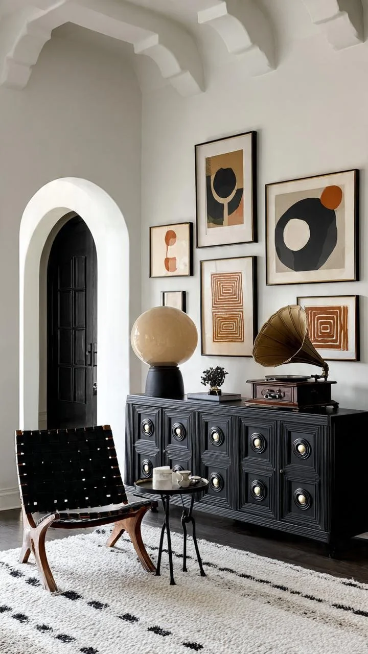 5 Ways to Style Woven Black Accent Chairs and Geometric Berber Rugs for a High-End Lounge