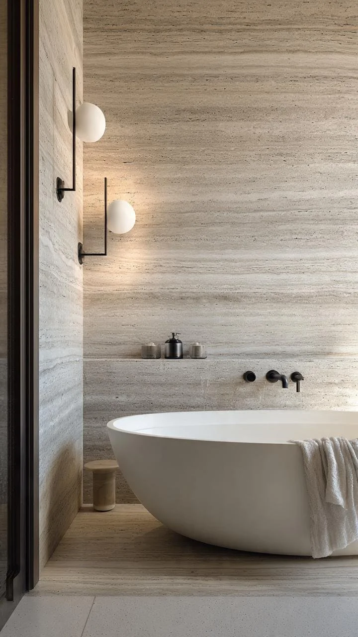 Roman Travertine Bathrooms: The Rebirth of Timeless Luxury and Organic Calm 