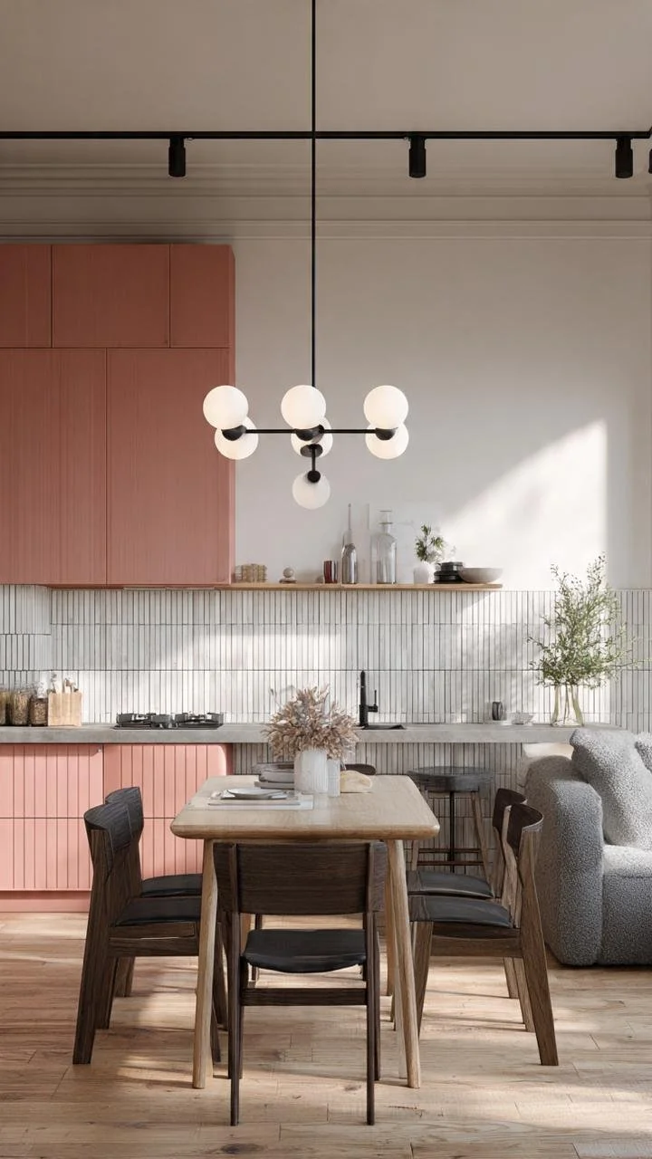 Coral and Wood Kitchens: The Warm and Vital Trend Replacing Minimalist White