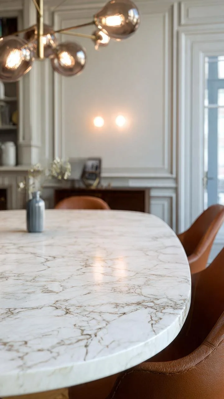 4 Parisian Dining Rooms Where Marble and Warm Leather Redefine Timeless Luxury