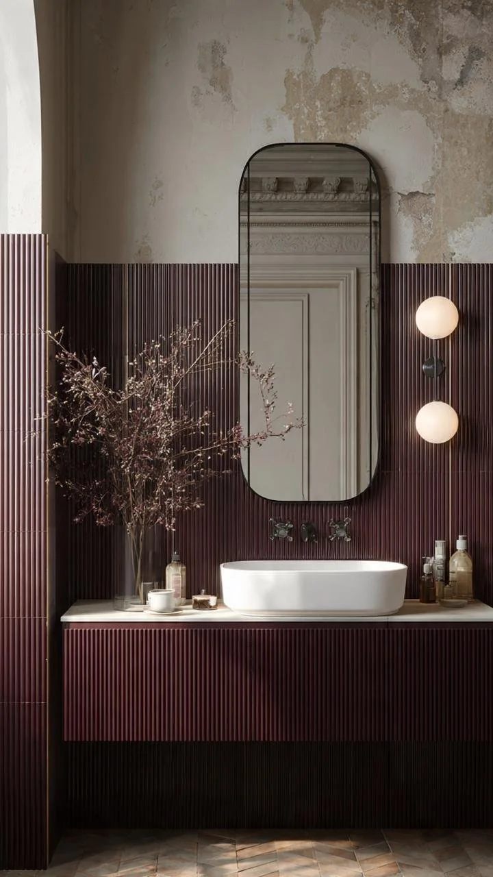 Burgundy Glow: The Return of Deep Wine Tones in Luxury Bathrooms