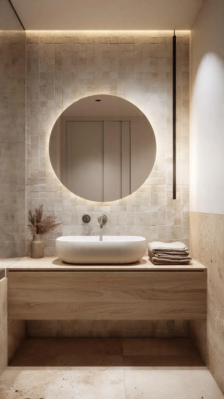 Organic Textured Bathroom Design Ideas