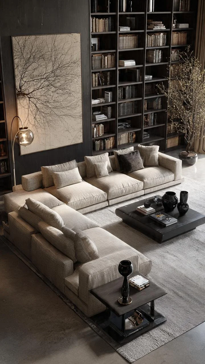 Dark Organic Luxury: The Living Room Trend Redefining Contemporary 