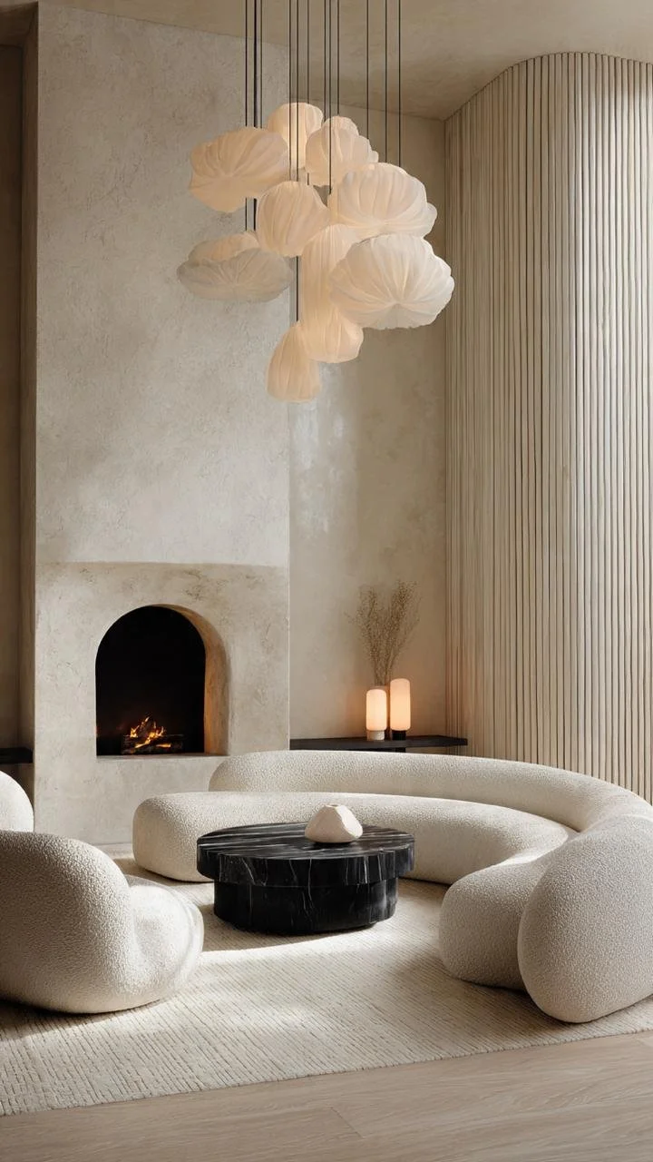 13 Soft Japandi Serenity: Sculptural Living Rooms Inspired by Quiet Luxury
