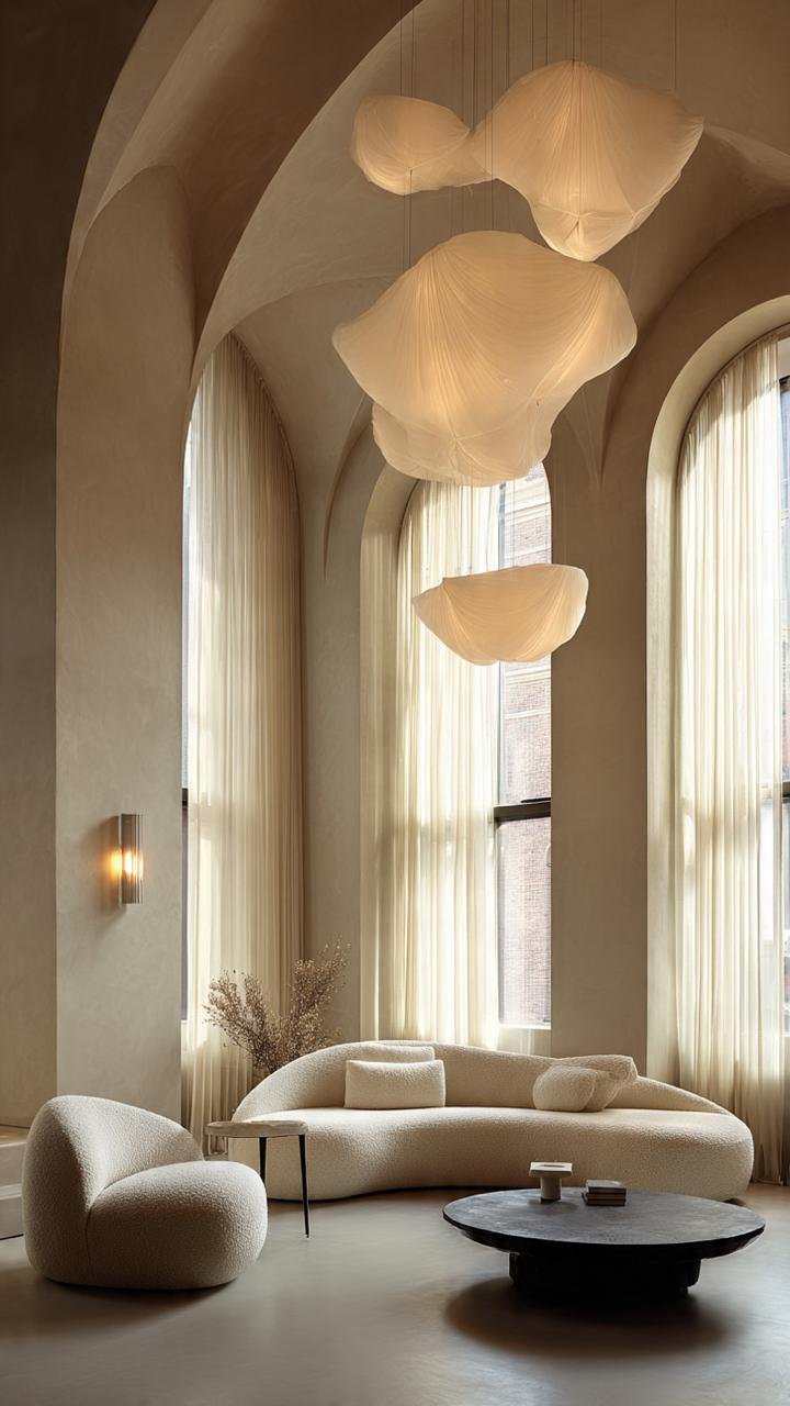 Japandi Curves: Sculptural Softness and Organic Luxury in Contemporary Living Rooms