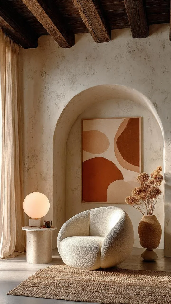 Earthy Japandi Terracotta: Meditative Urban Sanctuary