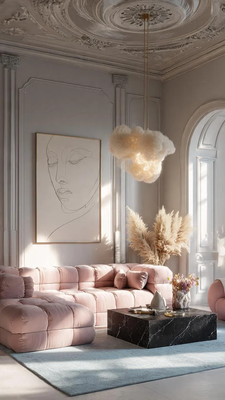 Parisian Neoclassical Brutalism: Historic San Telmo Aristocratic Loft