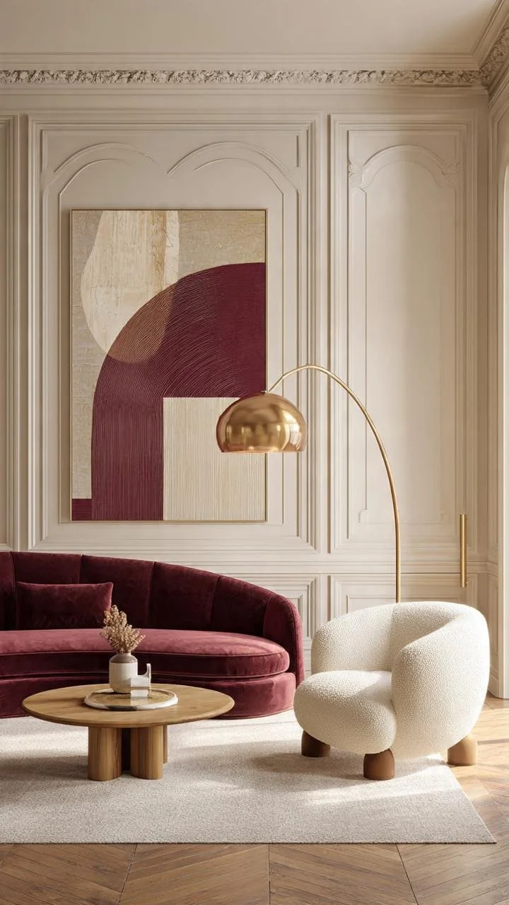 Parisian Neoclassical Serenity: Luxury Living Room Concepts in Retiro, Buenos Aires