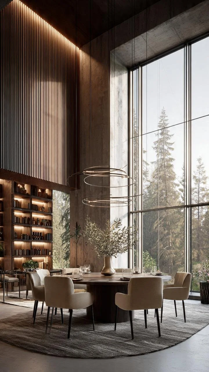  Ultra-Luxury Estate in Mar del Plata – Exclusive Double-Height Dining Salon with Dream Views