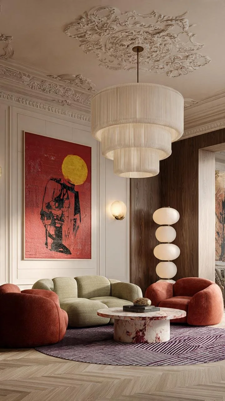 10 ideas Parisian Elegance meets Mid-Century Boldness – Luxury Salon in Retiro