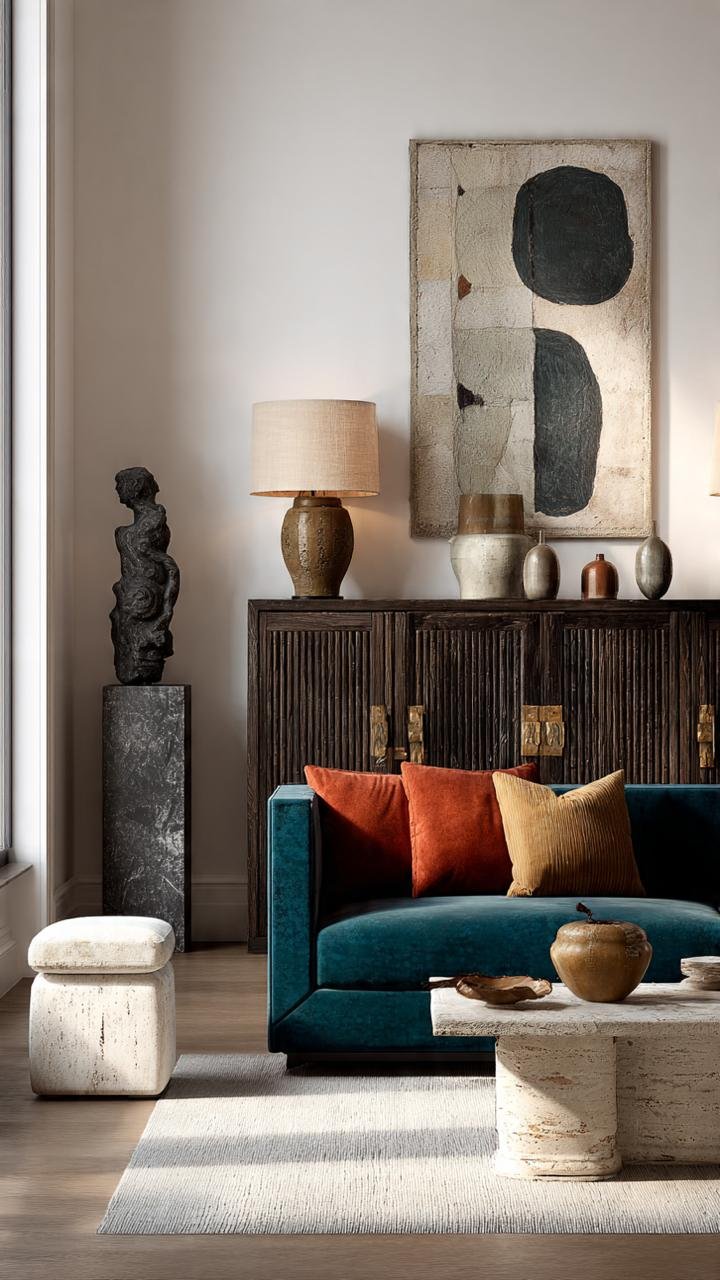 6 Warm Mid-Century Organic: Luxury Living Room Concepts in La Condesa, CDMX