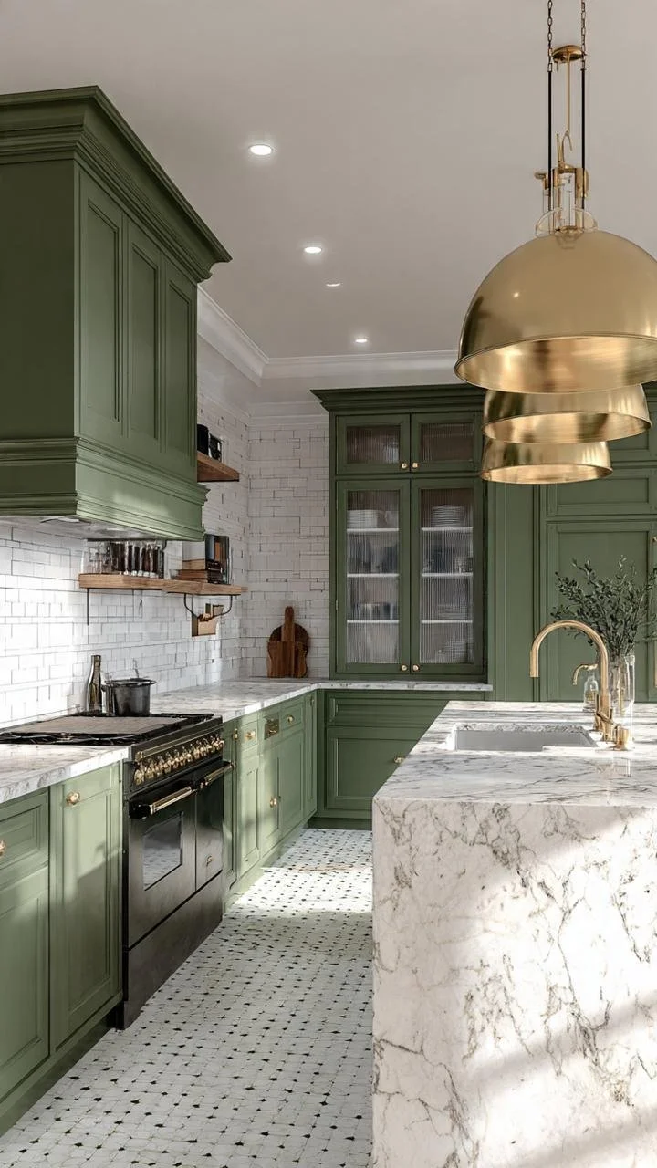 Lomas de Chapultepec Neo-Classic Luxury: Sage Green and Brass Culinary Masterpieces
