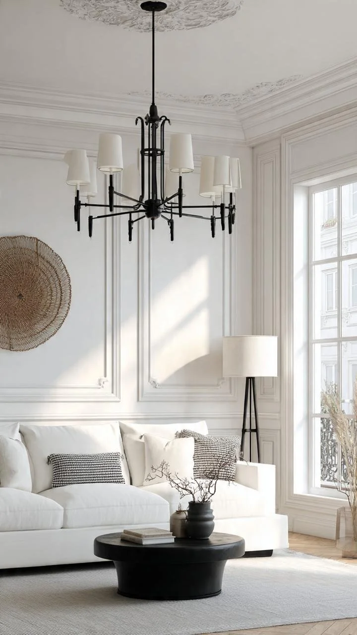 Chandelier Grandeur: 5 Secrets to Anchoring Neoclassical Haussmann Salons with Statement Lighting